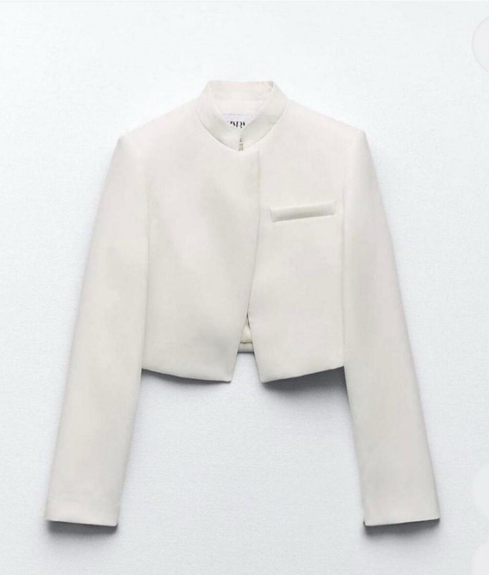 Zara Cropped Tailored Blazer size S - Picture 1 of 5